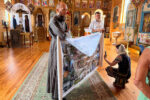 Belarus, in der Kirche in Roschkowka, Bericht über die wundersame Rettung der Einwohner