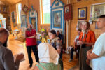 Belarus, in der Kirche in Roschkowka, Bericht über die wundersame Rettung der Einwohner