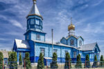 Belarus, an der Kirche von Domatschewo