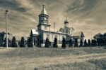 Belarus, an der Kirche von Domatschewo